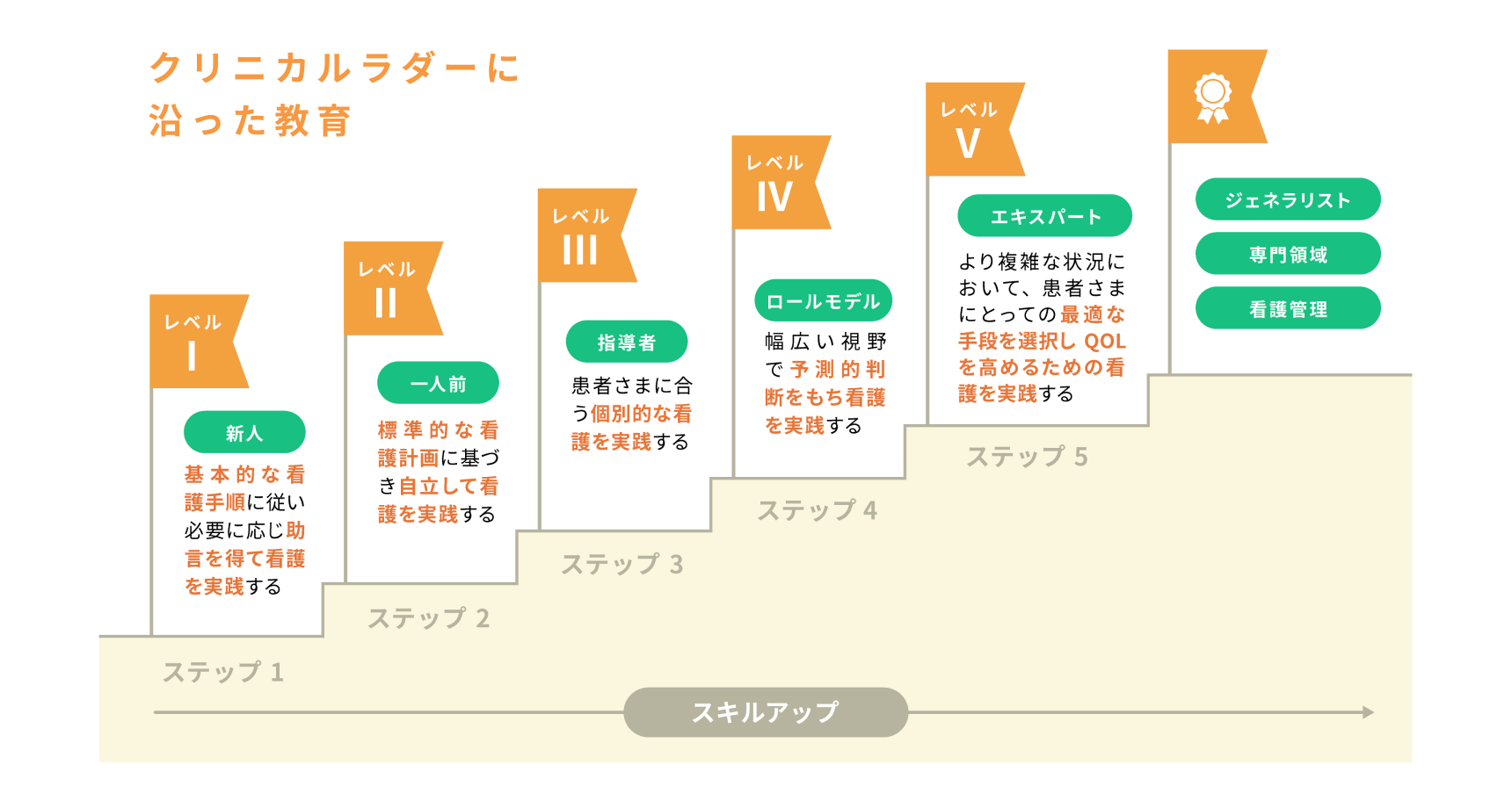 クリニカルラダーに沿った教育