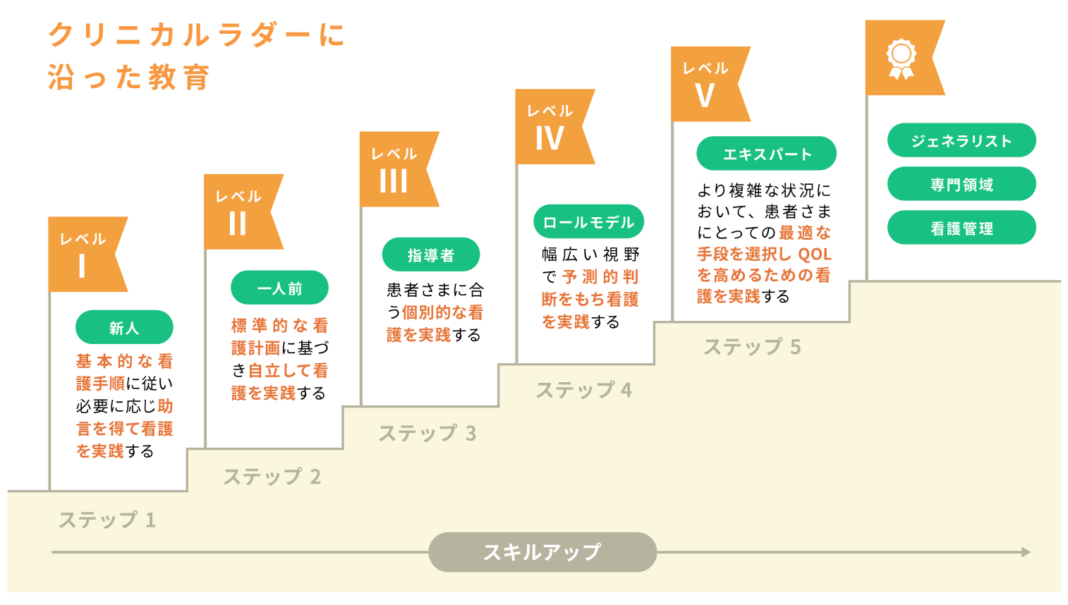 クリニカルラダーに沿った教育